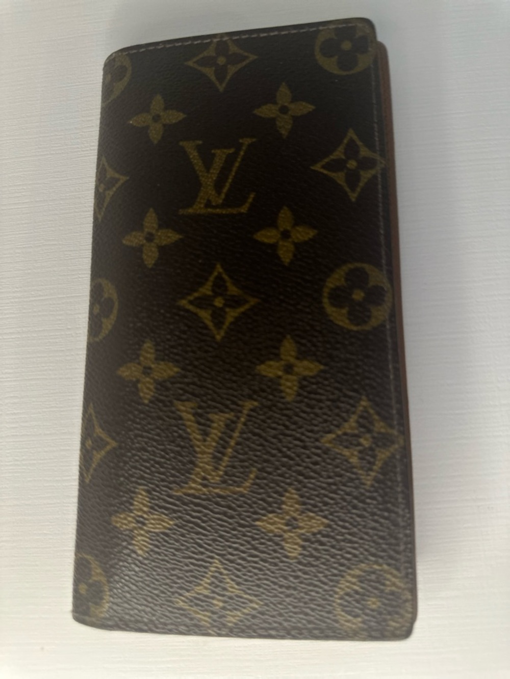 Louis Vuitton Monogram Long Wallet - Brown and Gold Print